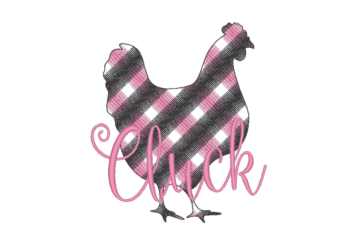 Plaid Patterned Chicken Cluck