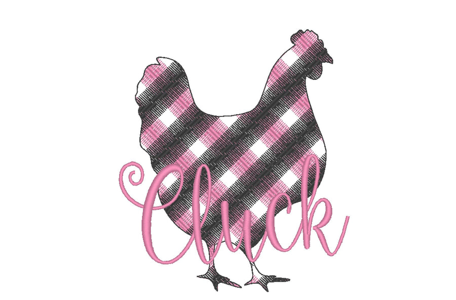 Plaid Patterned Chicken Cluck
