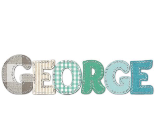 Raggedy Edge Applique Font Anna