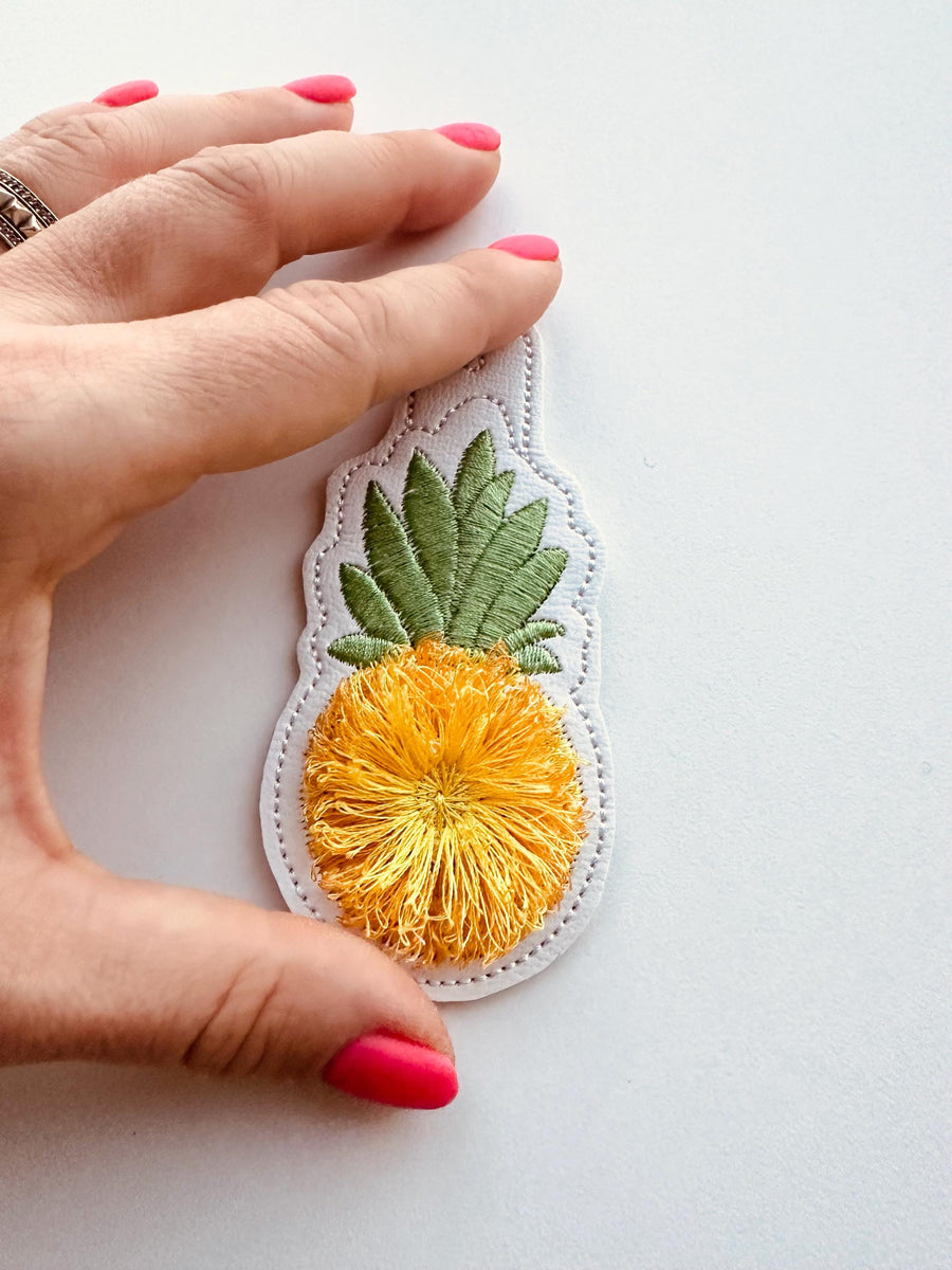 Fringed Pineapple Fruit Keychain