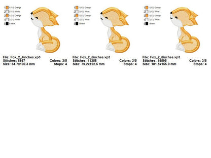 Pretty Fringed Fox Set of 2