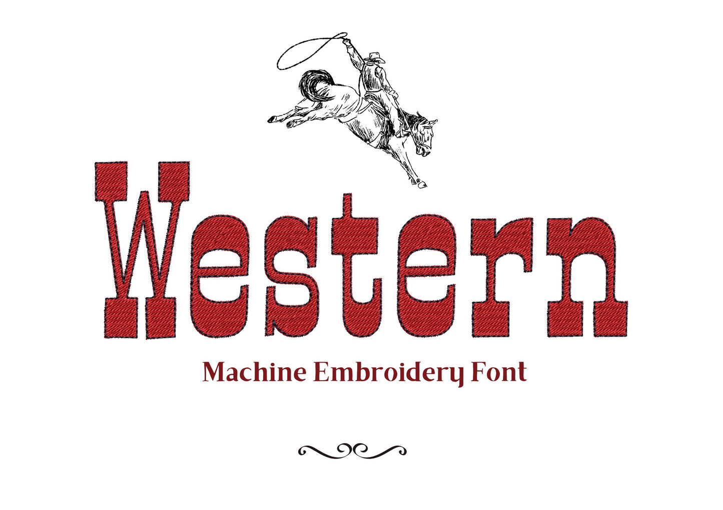 Fill Stitch Western Block Font