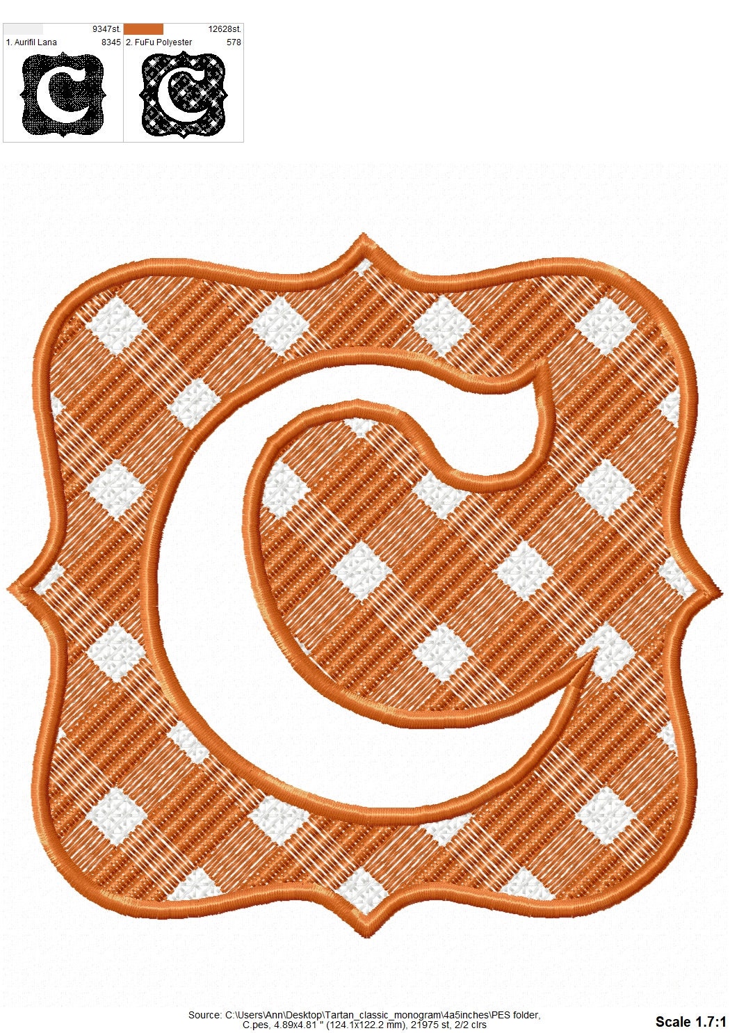 Embossed Towel Bold Monogram Font