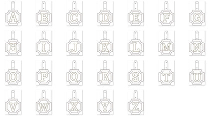 Puffy Puff Foam Classic Monogram Keychain ITH