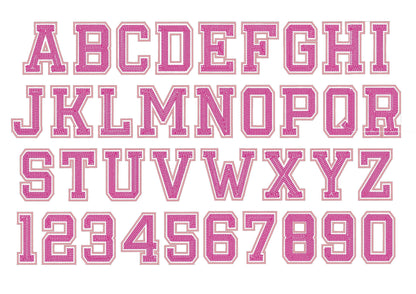 Chain Stitch Varsity Sport Athletic Collegiate Font