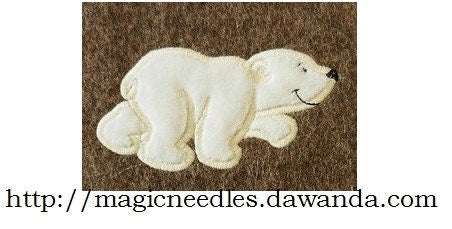 Polar White Bear Applique