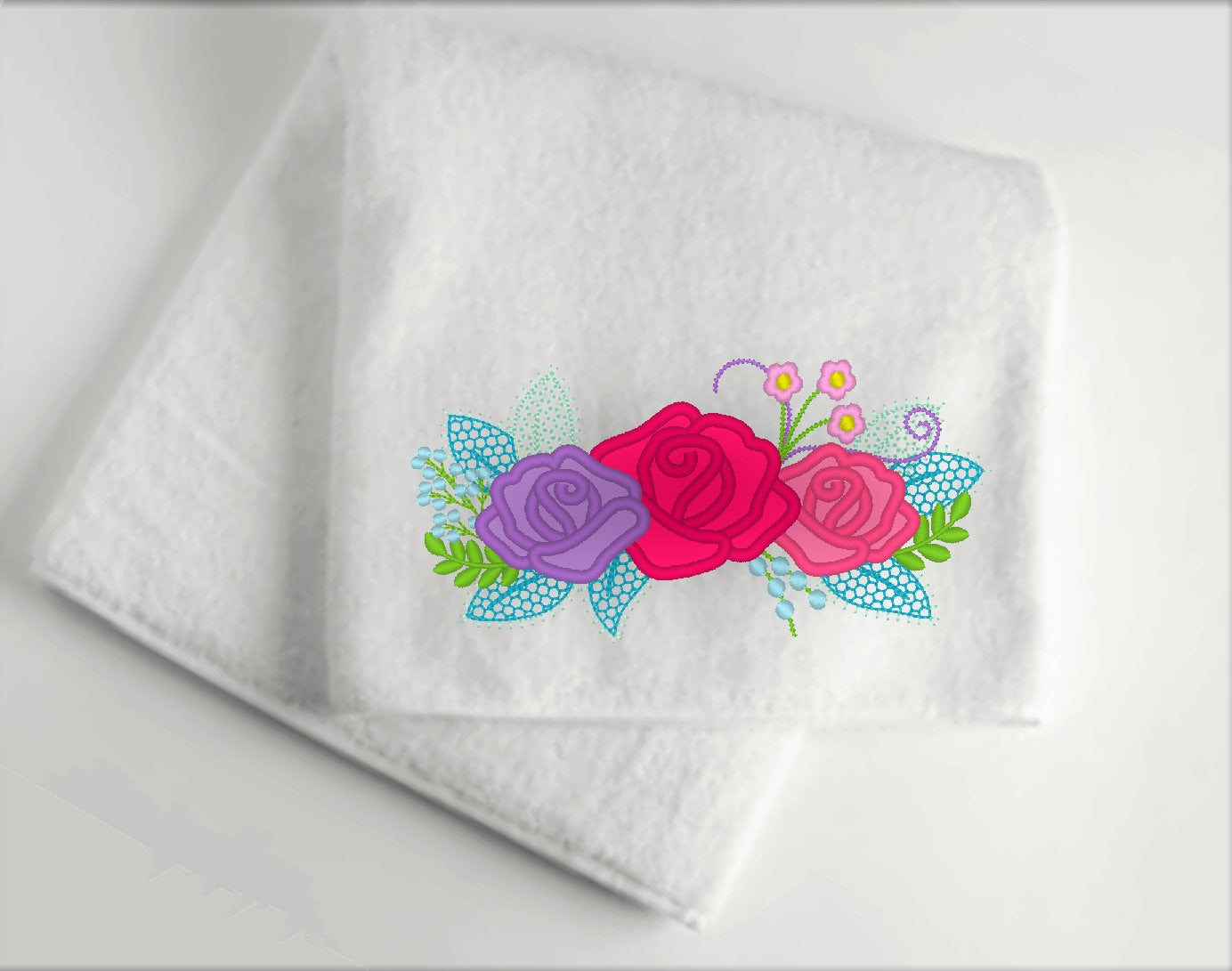 Shabby Chic 3 Rose Floral Bouquet