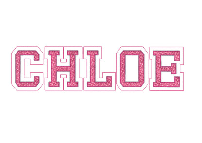 Best Faux Chenille Glitter HTV vinyl Font