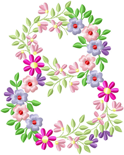 Country Floral Numbers