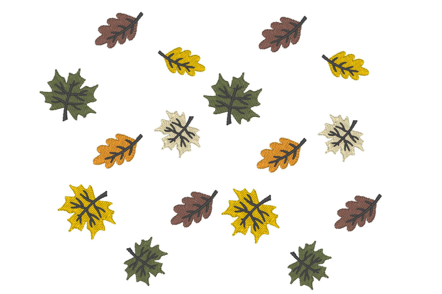 Autumn Fall Mini Leaf Set of 2