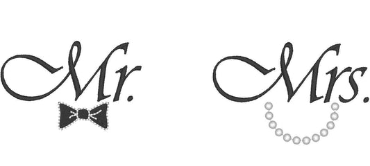 Mr And Mrs Wedding Monogram Accent