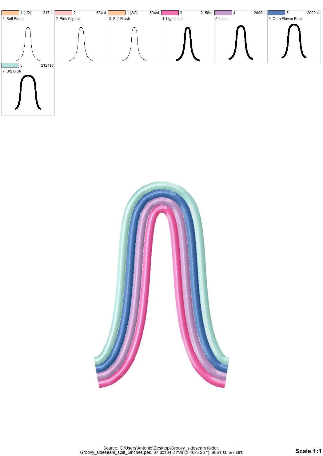 Groovy Wave Split Side Seam