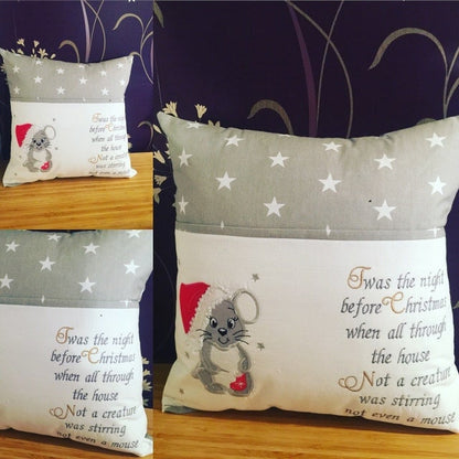 Little Christmas Santa Mouse Applique