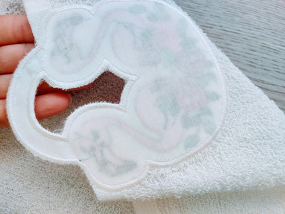 Floral Rose Flamingo Towel Topper