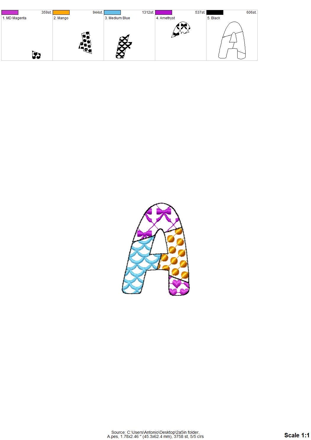 Patchwork Patterned Summer Font