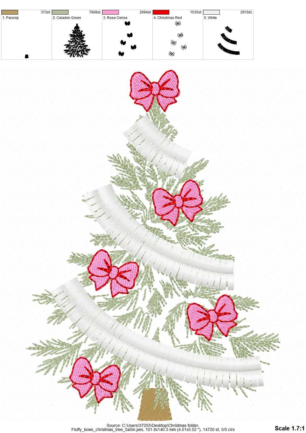 Vintage Old Fashioned Fringed Garland Christmas Tree