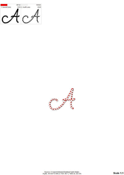 Retro Christmas Candy Cane Mini Font