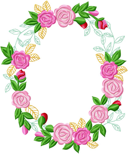 Delicate Roses Floral Font