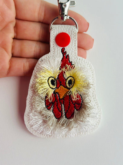 Fringed Chicken Keychain