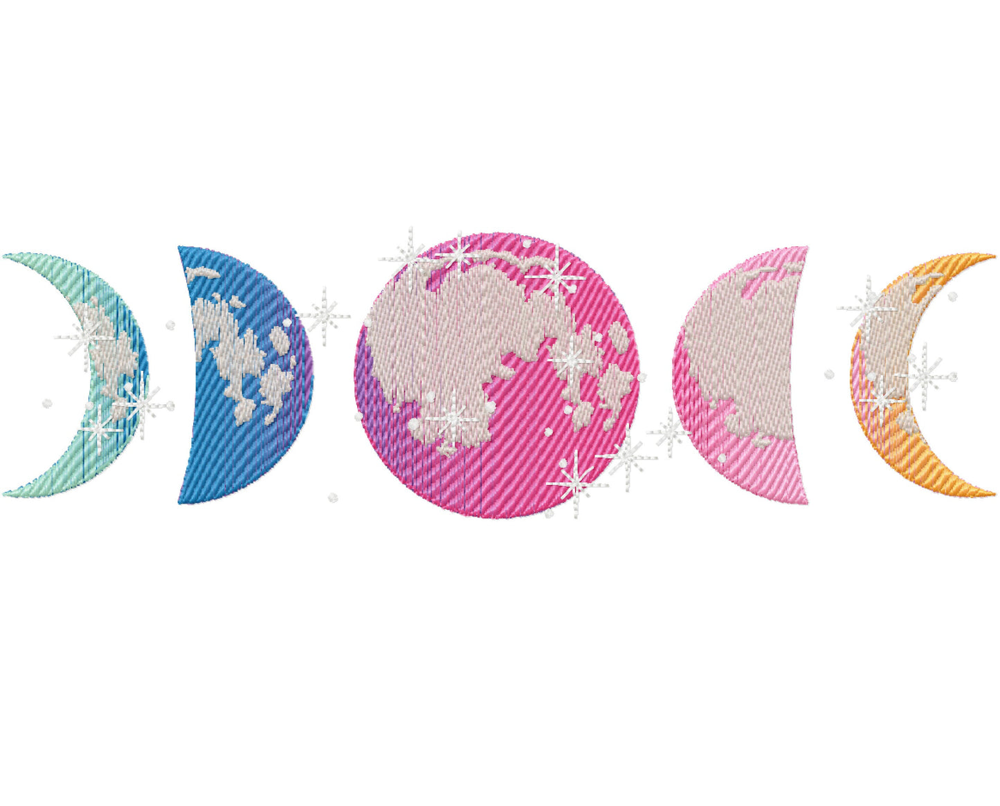 Iridescent Ombre Moon Phases