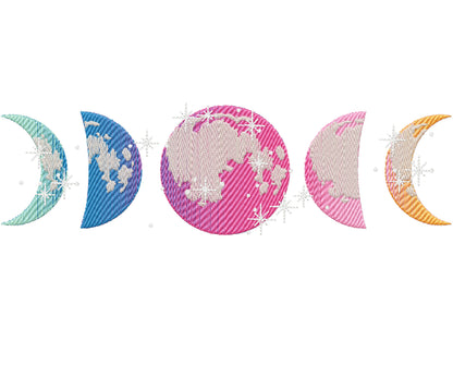 Iridescent Ombre Moon Phases