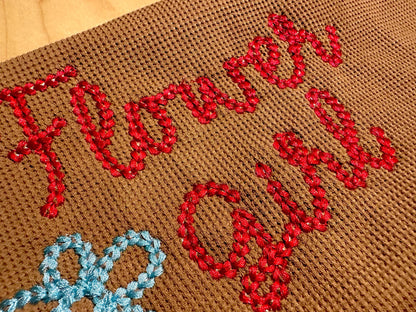 Extra Bold Chain stitch handwritten FONT dense chain machine embroidery