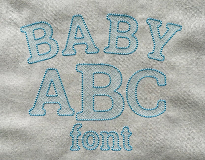 Puffy Bean Stitch Outline Block Font