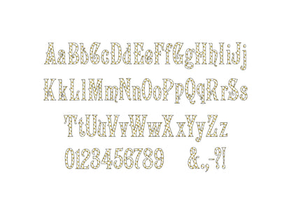 Classic Patterned Fishtail Font