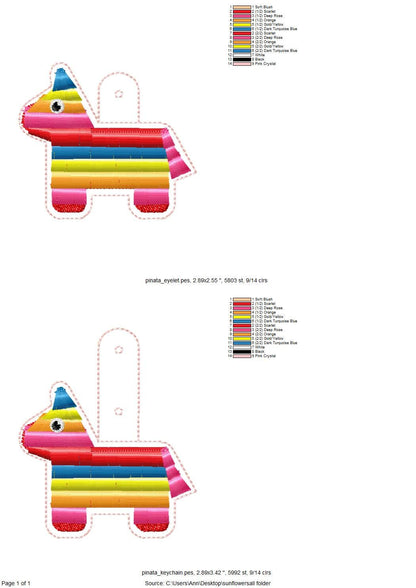 Fringed Pinata Keychain ITH