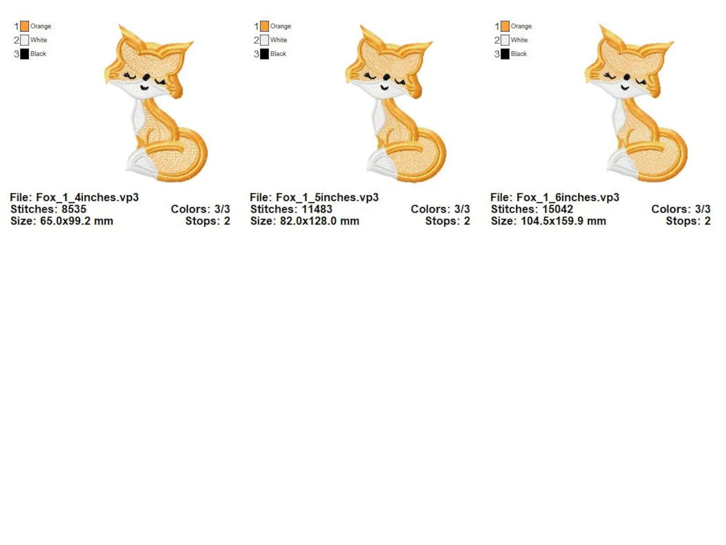 Pretty Fringed Fox Set of 2