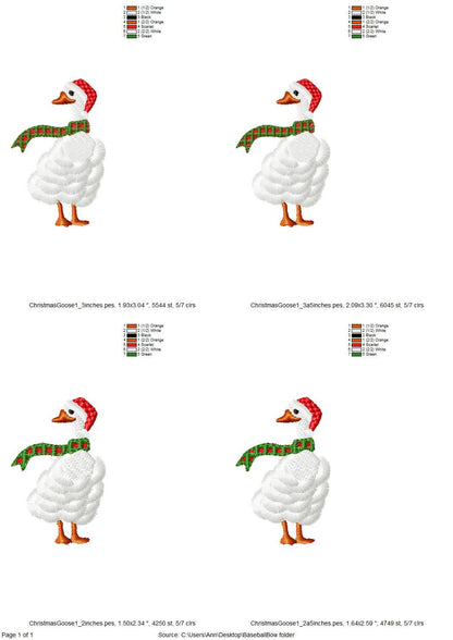 Merry Christmas Fringed Goose Duck