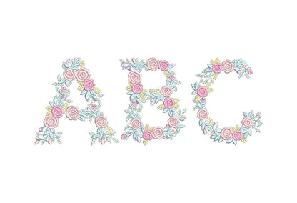 Delicate Roses Floral Font