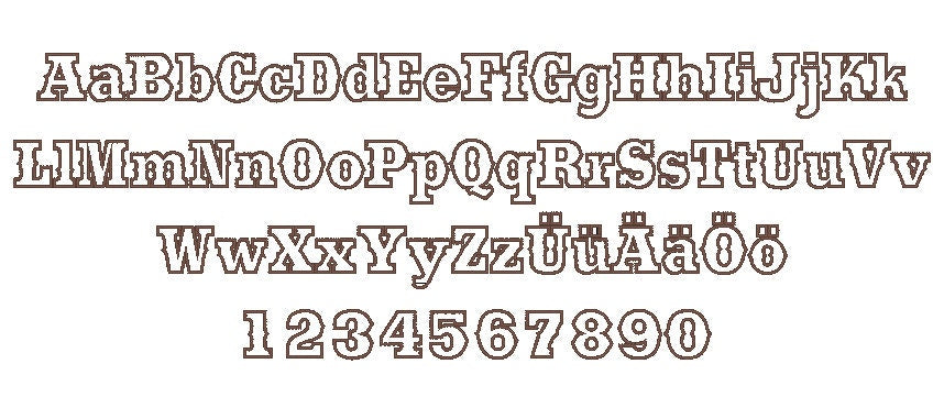 Cowboy Font Applique