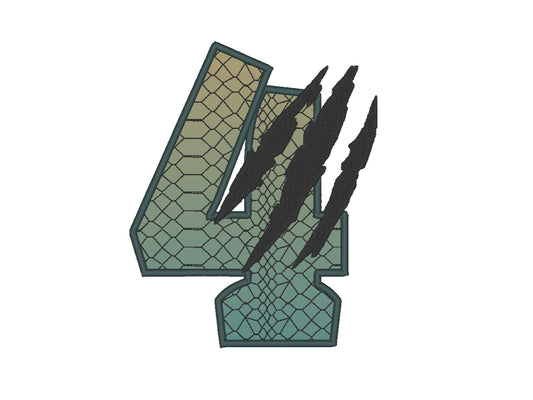 T-rex indominus dinosaur Birthday Number 4 FOUR kids boy outfit