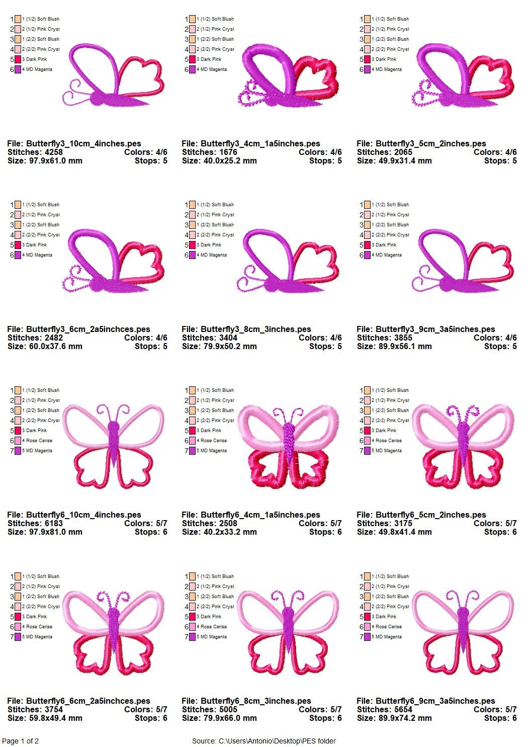 Little Butterfly and Flower Applique