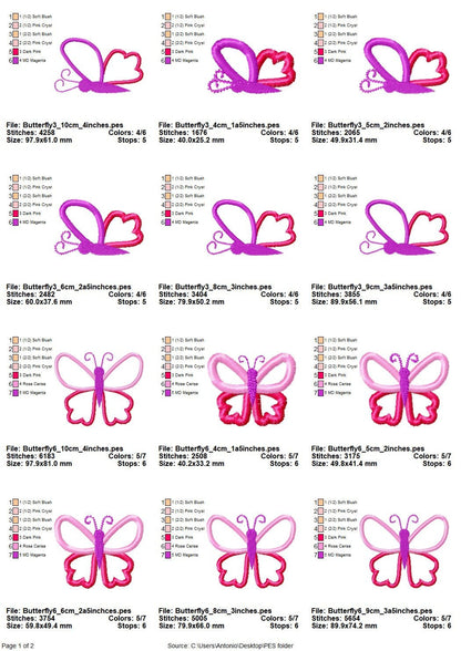 Little Butterfly and Flower Applique