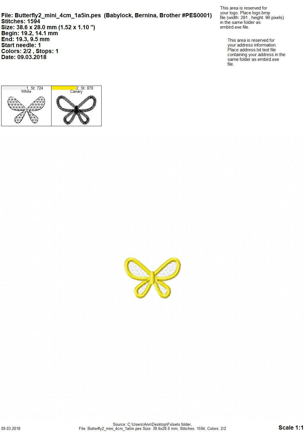 Mini Micro Wee Butterfly FSL