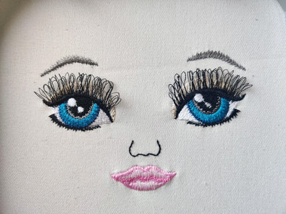 Doll Face Fringed Eyelashes Iridescent Eyes
