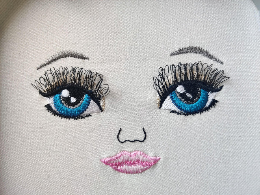 Doll Face Fringed Eyelashes Iridescent Eyes