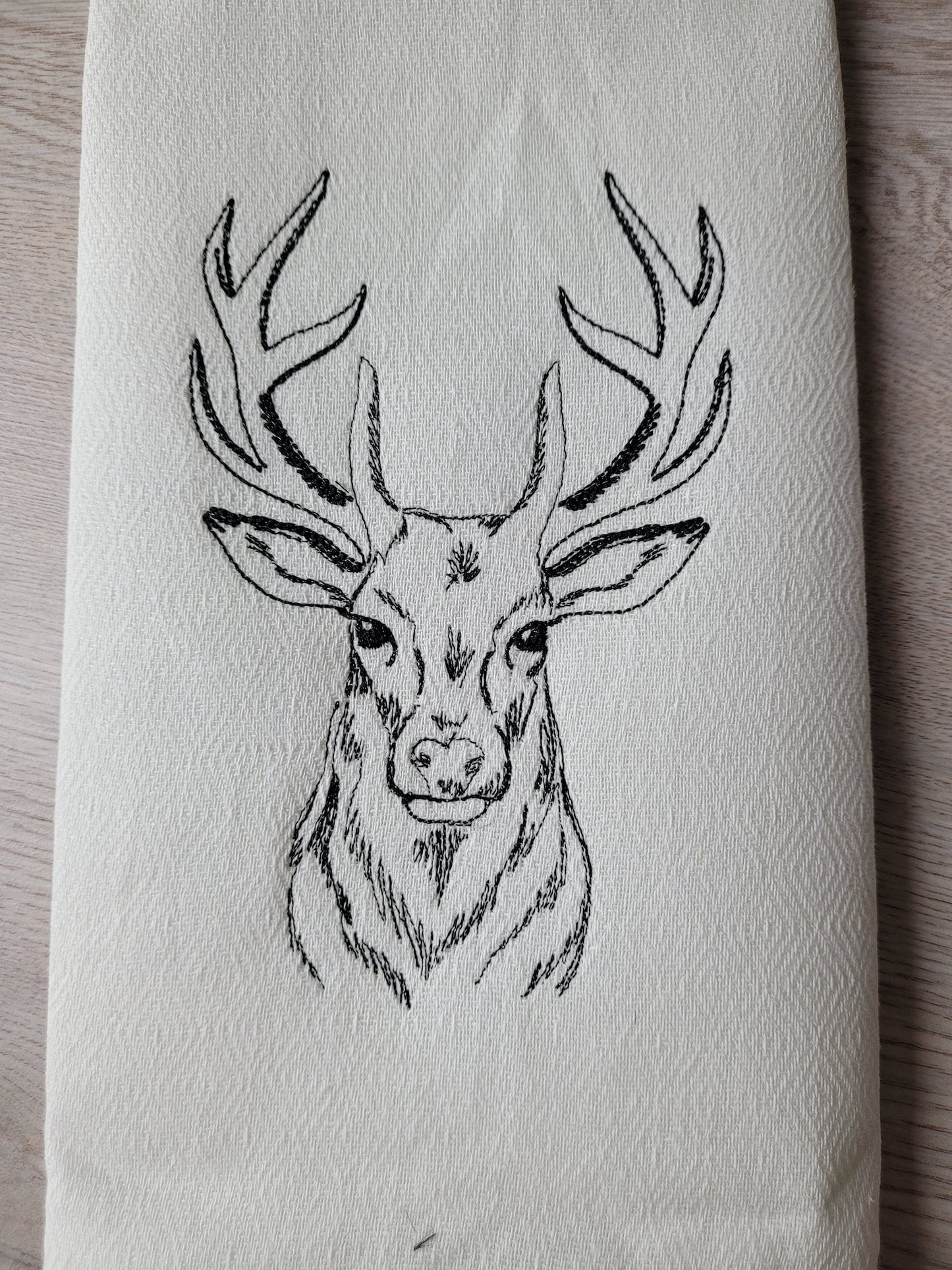 Buck Deer Head Antlers Outline