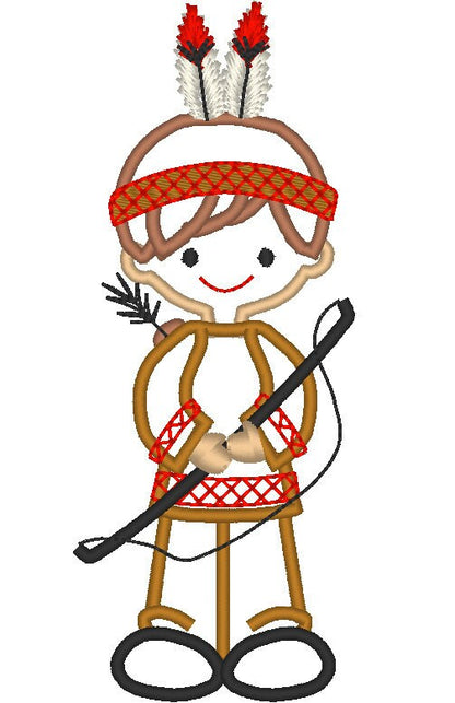 Little Indian Boy Applique
