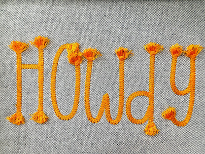 Rope Stitch Font with Fringed Tassel