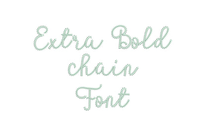 Extra Bold Chain Stitch Handwritten Script Font