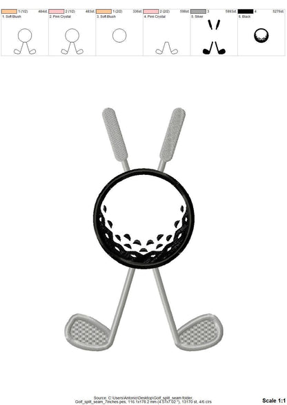 Sports Golf Clubs And Ball