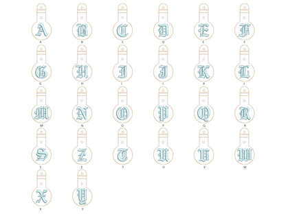 Old English Monogram Airtag Cover