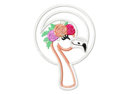 Floral Flamingo Head Towel Topper
