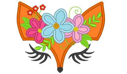 Pretty Eyes Fox Face Applique