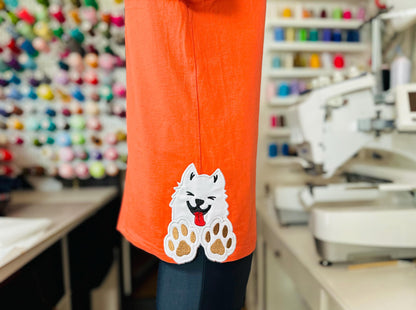 Cute Dog Puppy Paw Cutout Applique