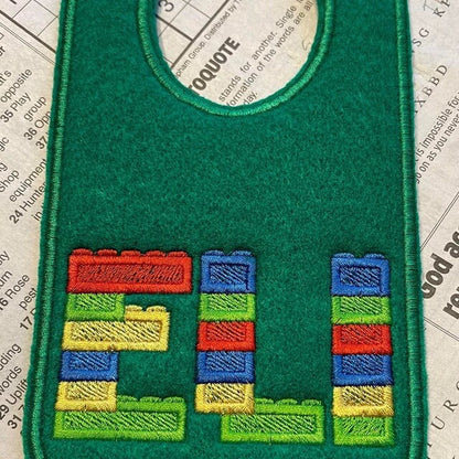 Bricks Fill Stitch Block Font