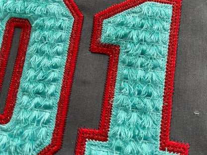 Fringed Glitter HTV Vinyl Font Zig Zag Outline